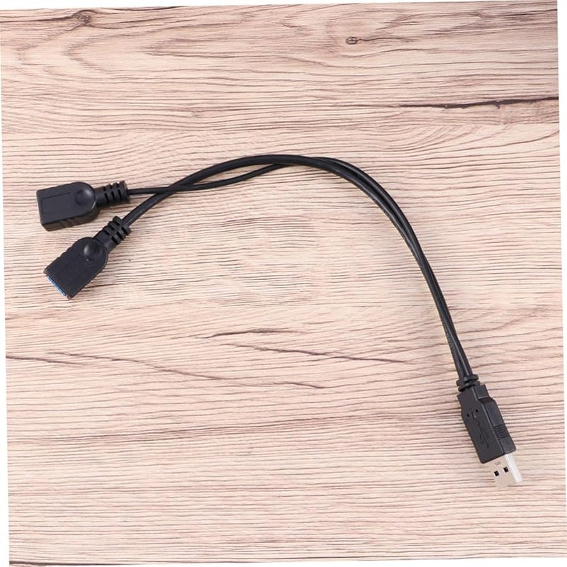 Jojofuny USB Hub Adapter Dual Ports Data Transfer and Charging Cable Black - Image 5